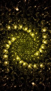 Preview wallpaper fractal, glow, yellow, abstraction