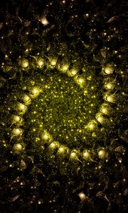 Preview wallpaper fractal, glow, yellow, abstraction
