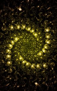 Preview wallpaper fractal, glow, yellow, abstraction