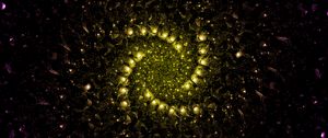 Preview wallpaper fractal, glow, yellow, abstraction