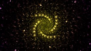 Preview wallpaper fractal, glow, yellow, abstraction
