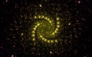Preview wallpaper fractal, glow, yellow, abstraction