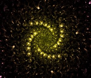 Preview wallpaper fractal, glow, yellow, abstraction