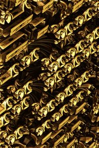 Preview wallpaper fractal, gold, structure, abstraction