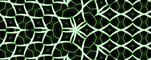 Preview wallpaper fractal, green, glow, lines, grid, kaleidoscope