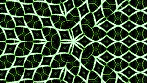 Preview wallpaper fractal, green, glow, lines, grid, kaleidoscope