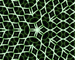 Preview wallpaper fractal, green, glow, lines, grid, kaleidoscope