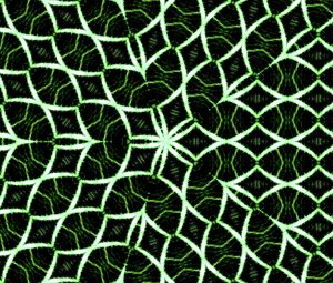 Preview wallpaper fractal, green, glow, lines, grid, kaleidoscope