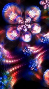 Preview wallpaper fractal, highlights, colors, patterns, kaleidoscope