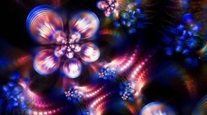 Preview wallpaper fractal, highlights, colors, patterns, kaleidoscope