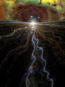 Preview wallpaper fractal, horizon, art, patterns, lines
