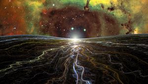 Preview wallpaper fractal, horizon, art, patterns, lines