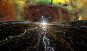 Preview wallpaper fractal, horizon, art, patterns, lines