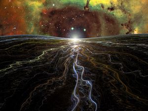 Preview wallpaper fractal, horizon, art, patterns, lines