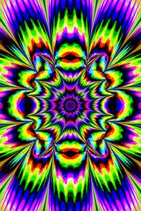 Preview wallpaper fractal, kaleidoscope, abstraction, bright, optical illusion