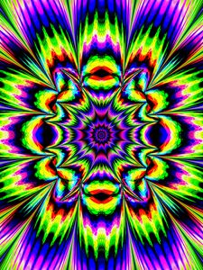 Preview wallpaper fractal, kaleidoscope, abstraction, bright, optical illusion