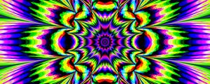 Preview wallpaper fractal, kaleidoscope, abstraction, bright, optical illusion