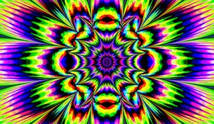 Preview wallpaper fractal, kaleidoscope, abstraction, bright, optical illusion