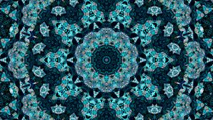 Preview wallpaper fractal, kaleidoscope, abstraction, blue