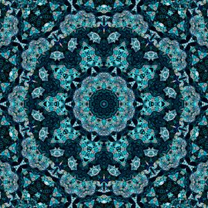 Preview wallpaper fractal, kaleidoscope, abstraction, blue