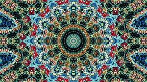 Preview wallpaper fractal, kaleidoscope, abstraction, circles, colorful
