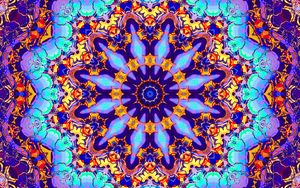 Preview wallpaper fractal, kaleidoscope, abstraction, bright