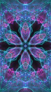 Preview wallpaper fractal, kaleidoscope, abstraction, shapes, glow