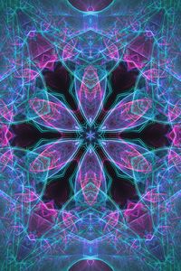 Preview wallpaper fractal, kaleidoscope, abstraction, shapes, glow