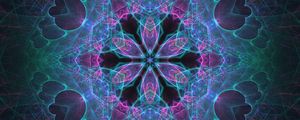 Preview wallpaper fractal, kaleidoscope, abstraction, shapes, glow