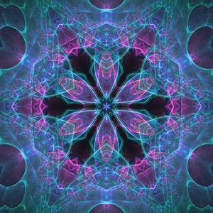 Preview wallpaper fractal, kaleidoscope, abstraction, shapes, glow