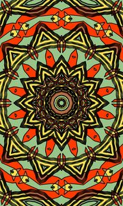 Preview wallpaper fractal, kaleidoscope, abstraction, pattern, bright