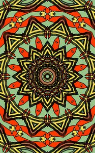 Preview wallpaper fractal, kaleidoscope, abstraction, pattern, bright