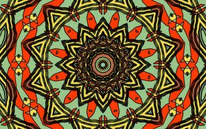 Preview wallpaper fractal, kaleidoscope, abstraction, pattern, bright