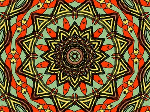 Preview wallpaper fractal, kaleidoscope, abstraction, pattern, bright