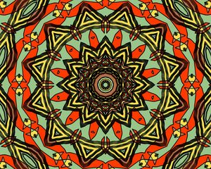 Preview wallpaper fractal, kaleidoscope, abstraction, pattern, bright