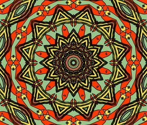 Preview wallpaper fractal, kaleidoscope, abstraction, pattern, bright