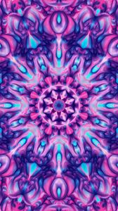 Preview wallpaper fractal, kaleidoscope, abstraction, shapes, bright