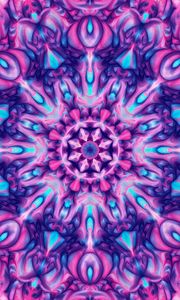 Preview wallpaper fractal, kaleidoscope, abstraction, shapes, bright