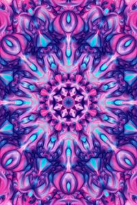 Preview wallpaper fractal, kaleidoscope, abstraction, shapes, bright