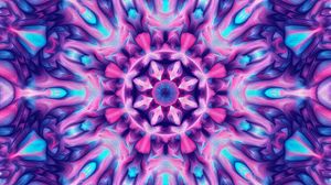 Preview wallpaper fractal, kaleidoscope, abstraction, shapes, bright