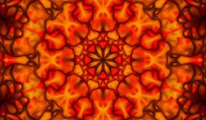 Preview wallpaper fractal, kaleidoscope, abstraction, shapes, bright, pattern