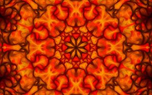 Preview wallpaper fractal, kaleidoscope, abstraction, shapes, bright, pattern