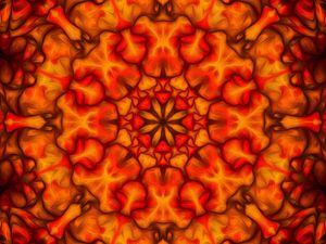 Preview wallpaper fractal, kaleidoscope, abstraction, shapes, bright, pattern