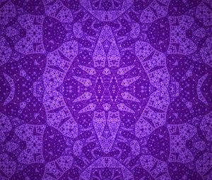 Preview wallpaper fractal, kaleidoscope, abstraction, shapes, purple