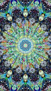 Preview wallpaper fractal, kaleidoscope, abstraction, shapes, colorful