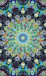 Preview wallpaper fractal, kaleidoscope, abstraction, shapes, colorful