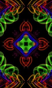 Preview wallpaper fractal, kaleidoscope, abstraction, shapes, transparent