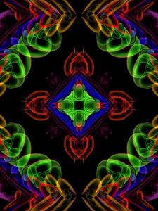 Preview wallpaper fractal, kaleidoscope, abstraction, shapes, transparent