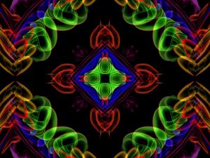 Preview wallpaper fractal, kaleidoscope, abstraction, shapes, transparent