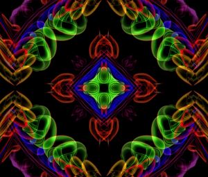 Preview wallpaper fractal, kaleidoscope, abstraction, shapes, transparent